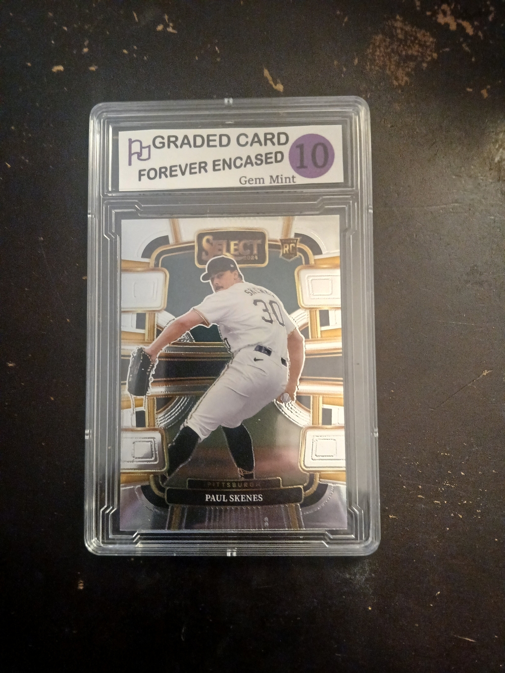 Select Paul Skenes Rookie Card - White & Gold Accents Graded Gem Mint 10